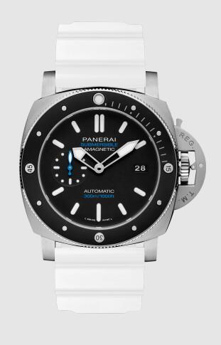 Panerai Submersible Amagnetic 47mm Replica Watch PAM01389 CAOUTCHOUC WHITE